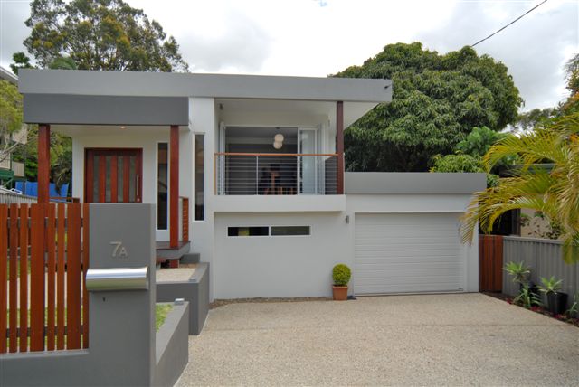 Contemporary home exterior after transformation